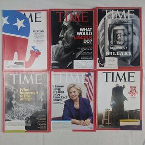 Lot Of 6  Themed TIME Magazines 2012-2017 Presidents Hillary Lincoln